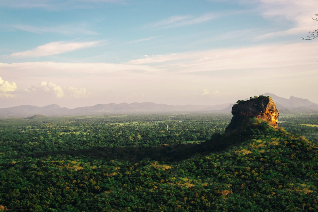 Stairway leading up the Sigiriya rock fortress
